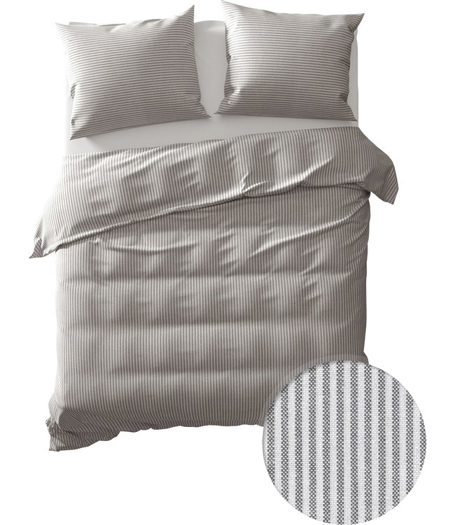 Yellow Dekbedovertrek Oxford Dark Grey 240 x 200/220