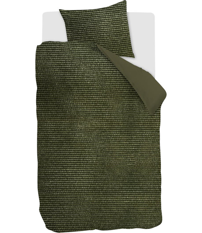 At Home Dekbedovertrek Cosy Corduroy Groen