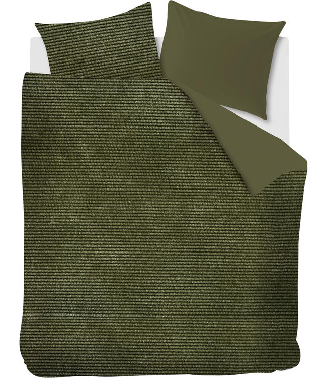 At Home Dekbedovertrek Cosy Corduroy Groen