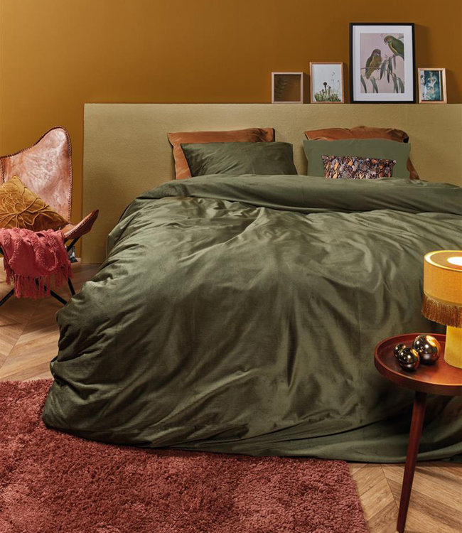 At Home Dekbedovertrek Cosy Corduroy Groen