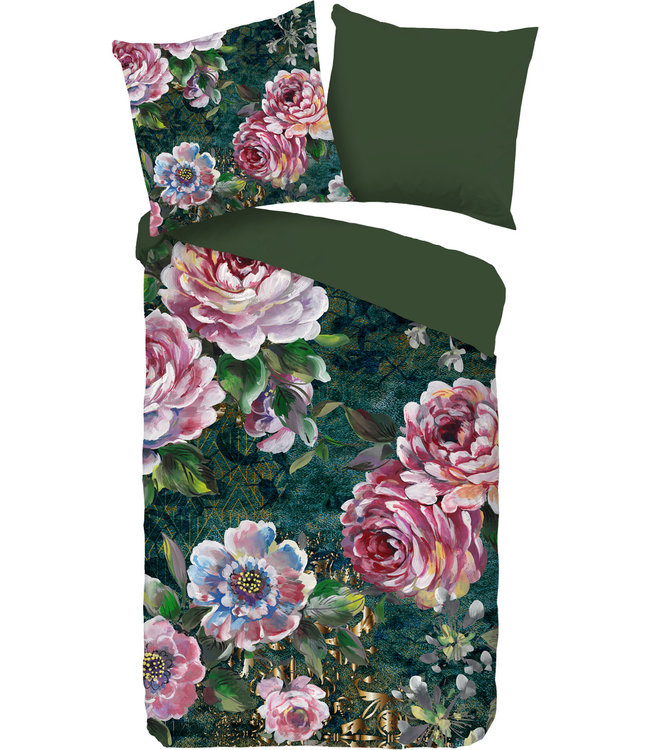 Goodmorning Dekbedovertrek Fleur Green