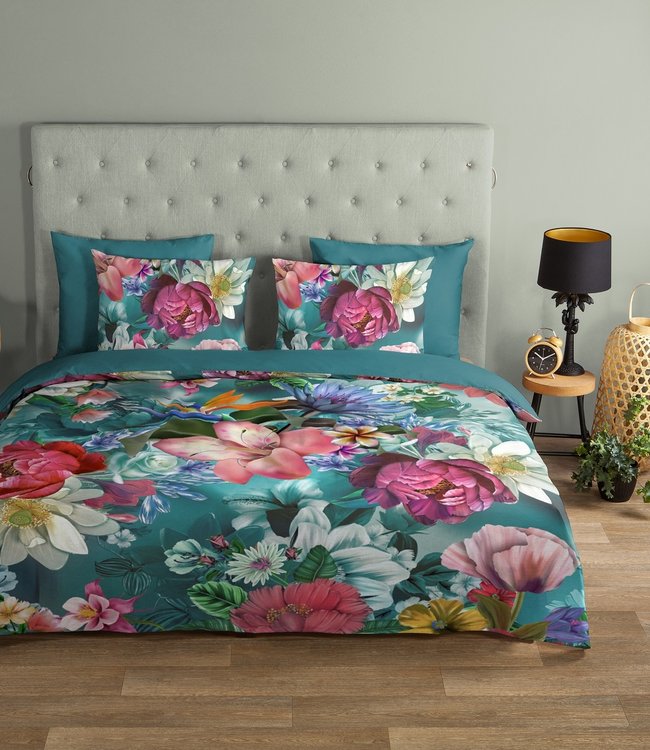 Goodmorning Dekbedovertrek Tiandra Petrol 240 x 200/220