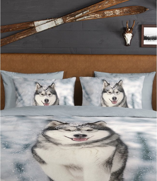 Goodmorning Dekbedovertrek Husky Grey 140 x 200/220