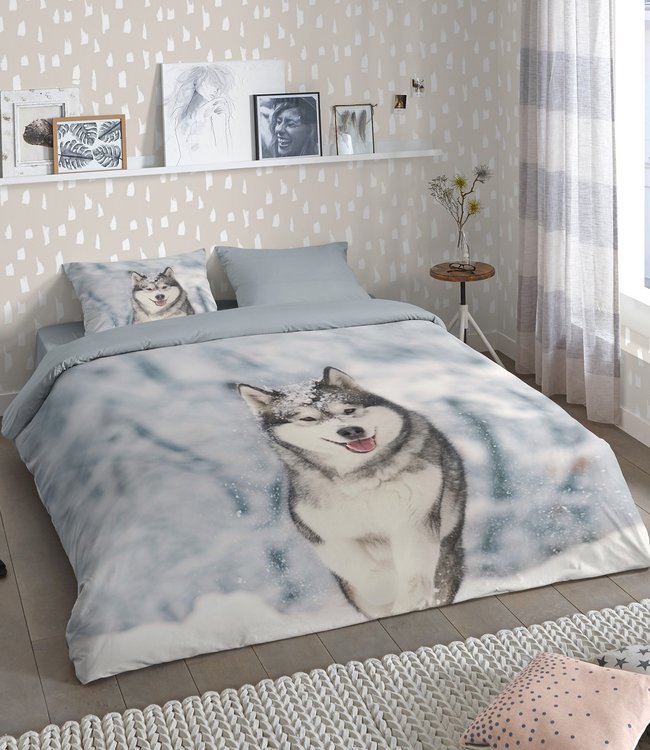 Goodmorning Dekbedovertrek Husky Grey 240 x 200/220