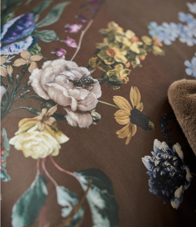 Essenza Dekbedovertrek Isabelle Darkest Brown 200 x 200/220