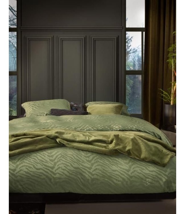 Essenza Dekbedovertrek Belen Forest Green 200 x 200/220