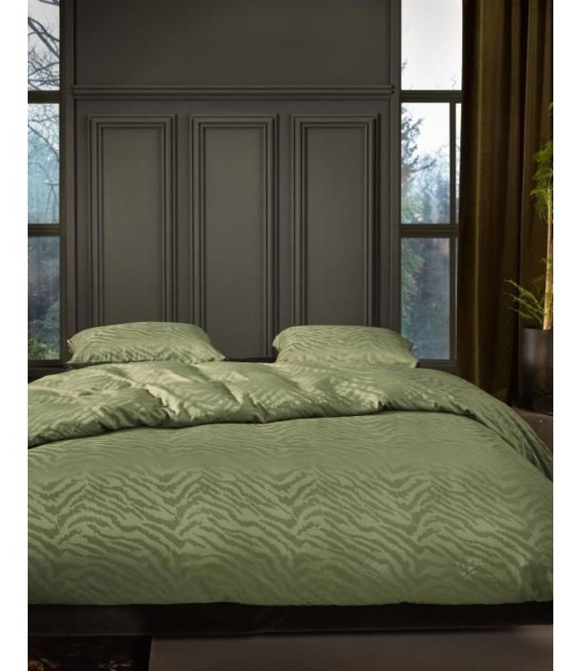 Essenza Dekbedovertrek Belen Forest Green 200 x 200/220