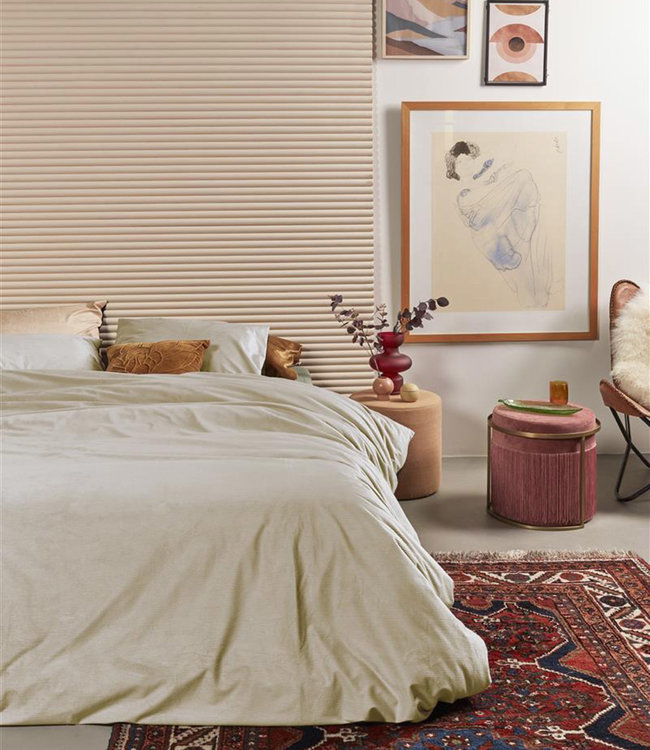 At Home Dekbedovertrek Cosy Corduroy  Off-white 140 x 200/220