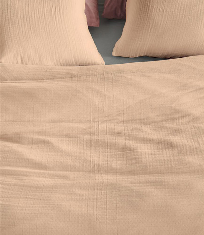 At Home Dekbedovertrek Optimism  Nude - Uitverkocht