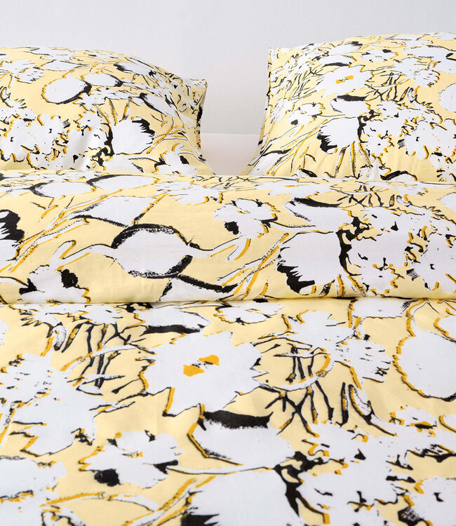 Marc O'Polo Dekbedovertrek Hanne Pale Yellow 200 x 200/220