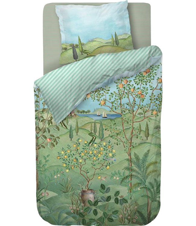 Pip Studio Dekbedovertrek La Campagna Green 140 x 200/220