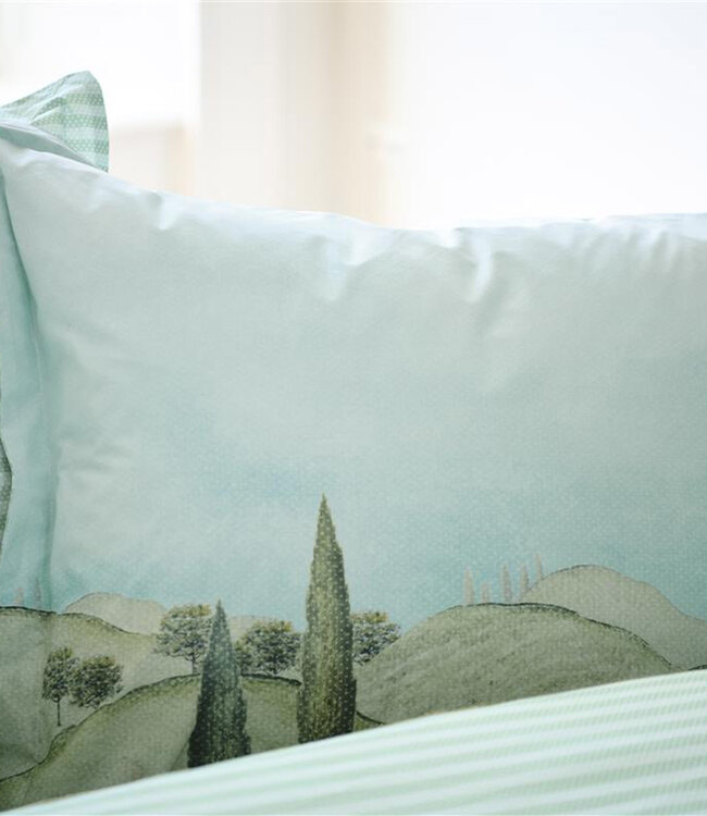 Pip Studio Dekbedovertrek La Campagna Green 200 x 200/220