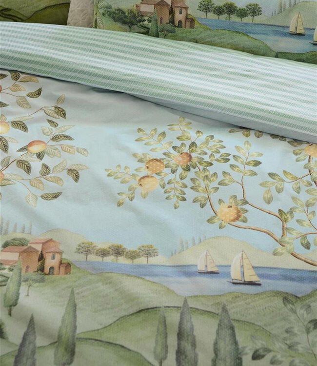 Pip Studio Dekbedovertrek La Campagna Green 200 x 200/220