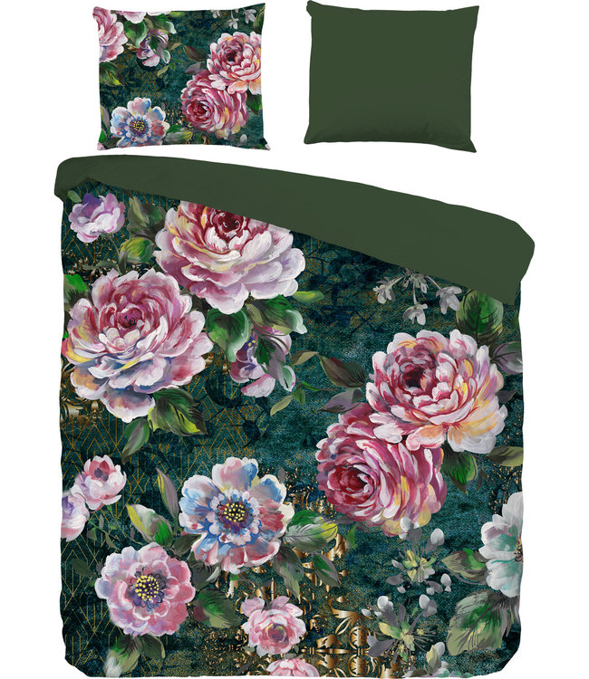 Goodmorning Dekbedovertrek Fleur Green 240 x 200/220
