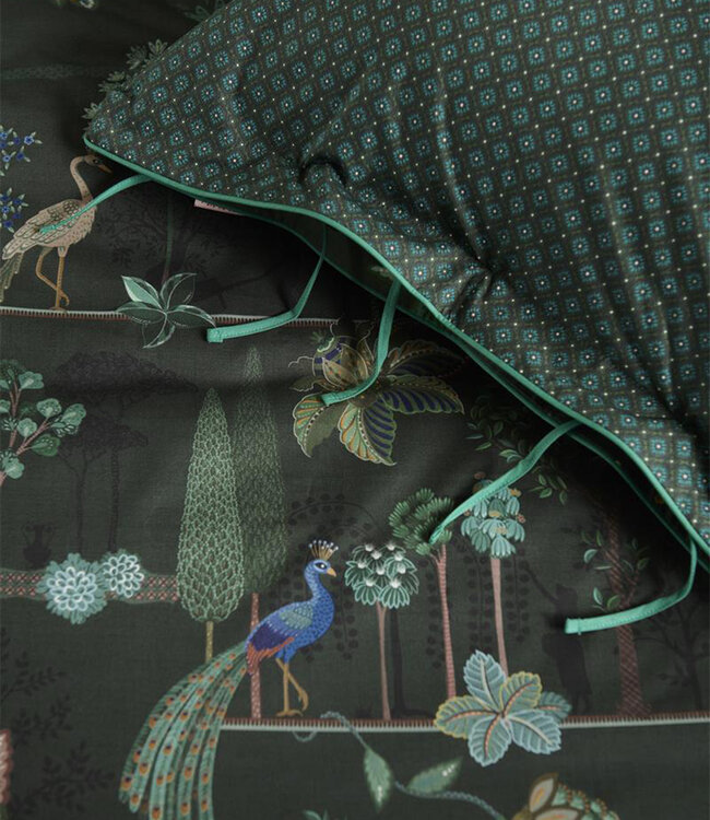 Pip Studio Dekbedovertrek Alberi Donkergroen 260 x 200/220