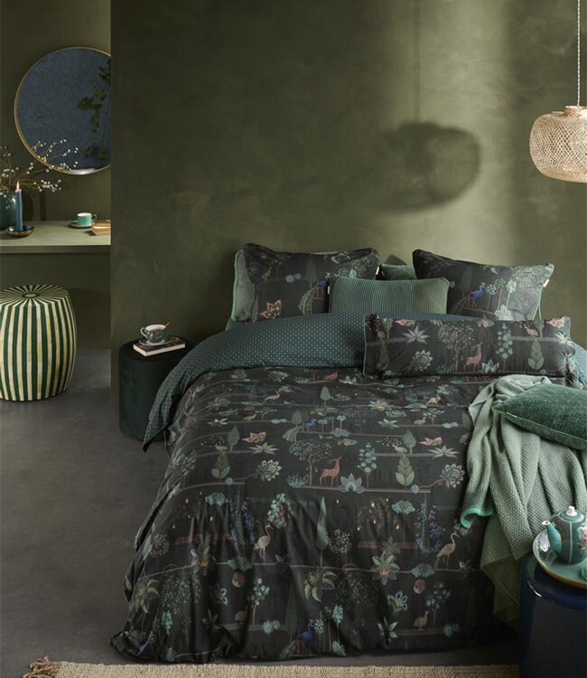 Pip Studio Dekbedovertrek Alberi Donkergroen 260 x 200/220