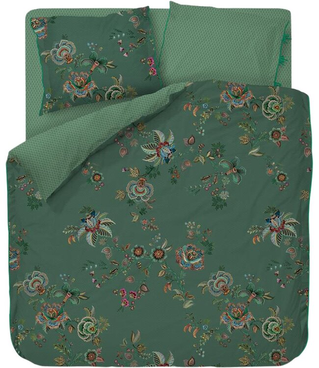 Pip Studio Dekbedovertrek Cece Fiore Groen 240 x 200/220