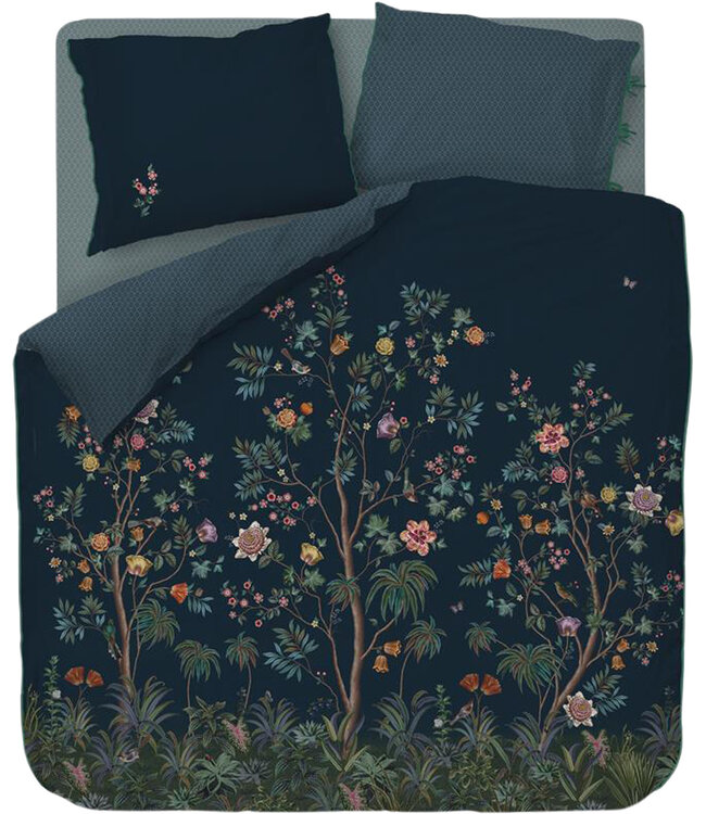 Pip Studio Dekbedovertrek Il Paradiso Donkerblauw 200 x 200/220