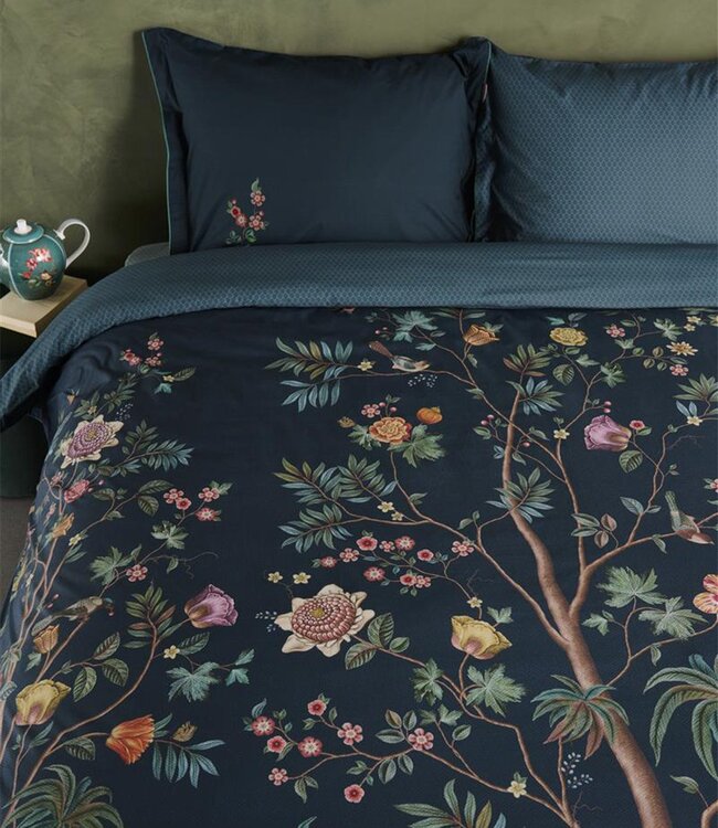 Pip Studio Dekbedovertrek Il Paradiso Donkerblauw 260 x 200/220