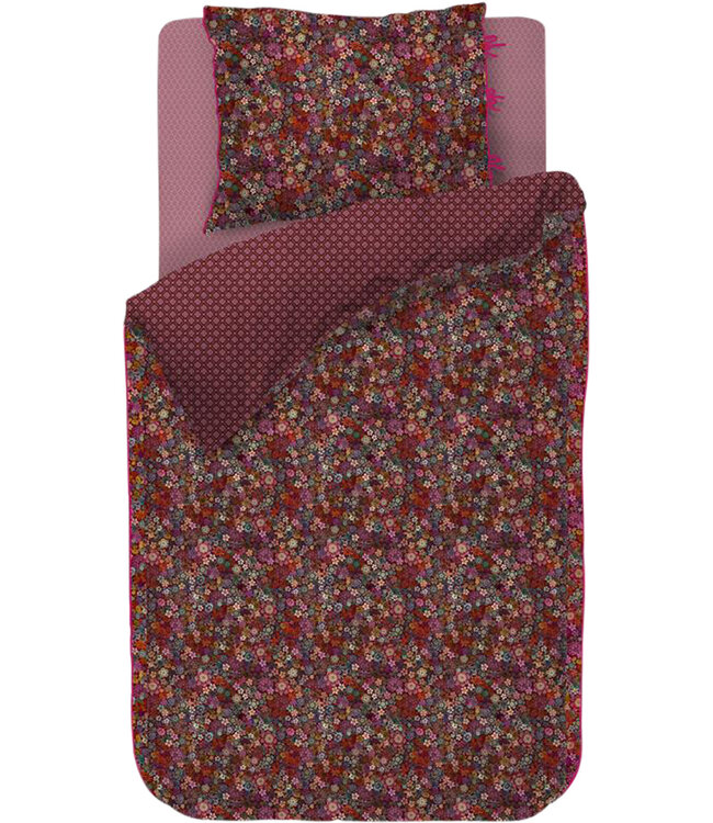 Pip Studio Dekbedovertrek Tutti i Fiori Donkerrood 140 x 200/220