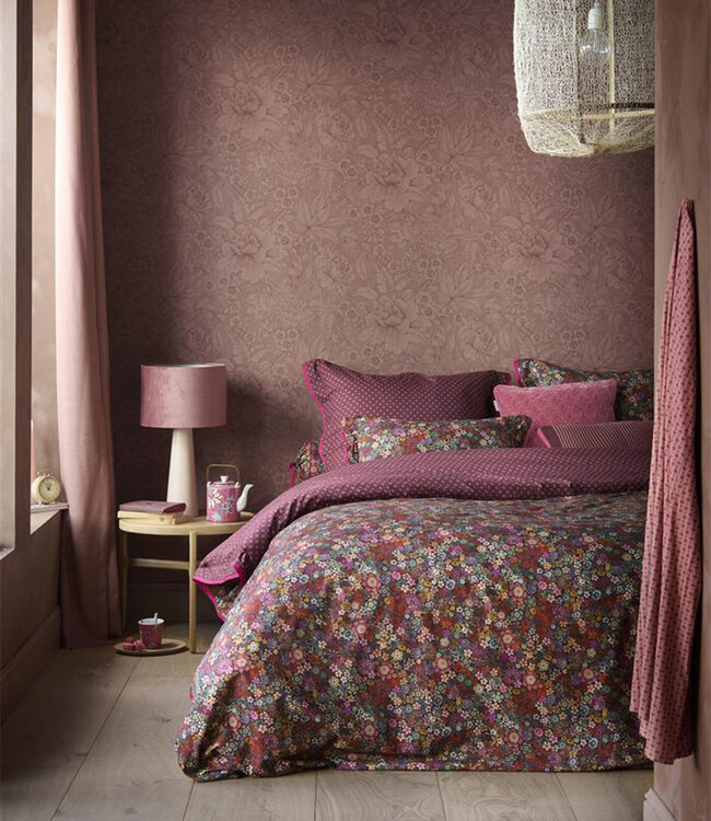 Pip Studio Dekbedovertrek Tutti i Fiori Donkerrood 200 x 200/220