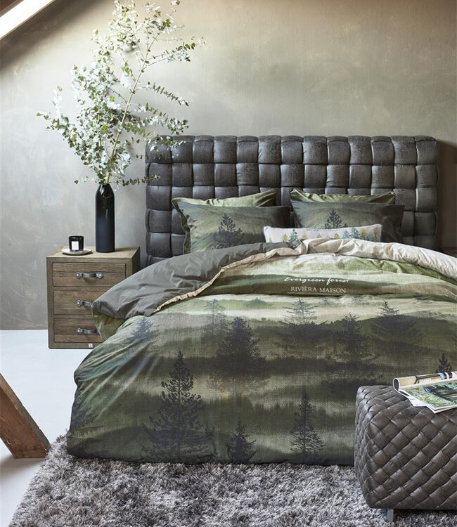 Rivièra Maison Dekbedovertrek Evergreen 140 x 200/220