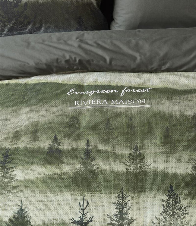Rivièra Maison Dekbedovertrek Evergreen 140 x 200/220