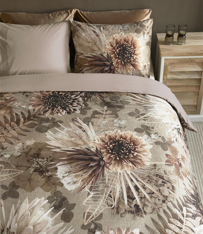Rivièra Maison Dekbedovertrek Protea Sand 200 x 200/220