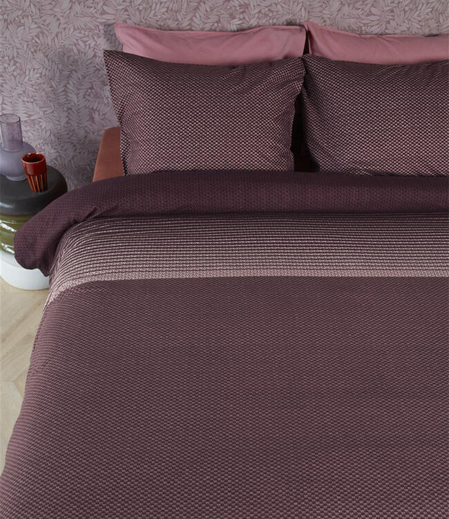 Beddinghouse Dekbedovertrek Demi Dark Red