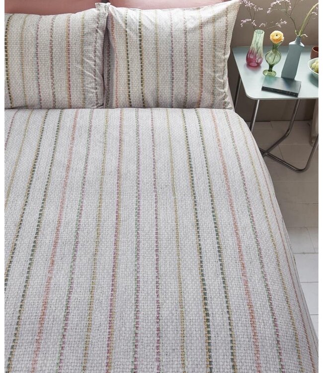 Ariadne at Home Dekbedovertrek Soft Lines Off White 140 x 200/220