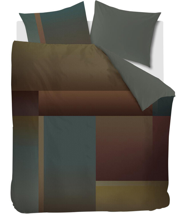 Kardol  Dekbedovertrek Sloane Square Olijf Groen