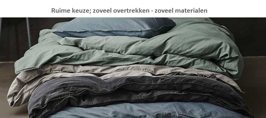 Dekbedovertrekken materialen