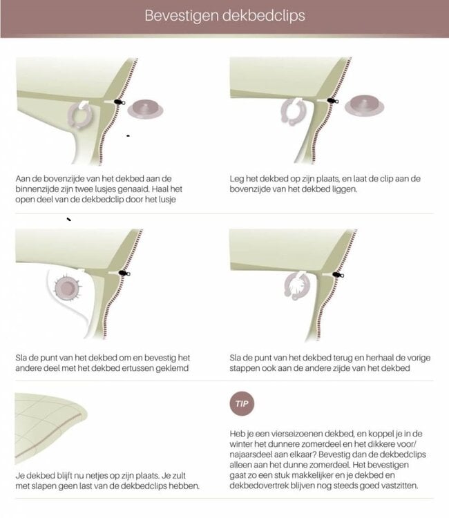 Ritzzly Dekbedovertrek met rits Miran Sand