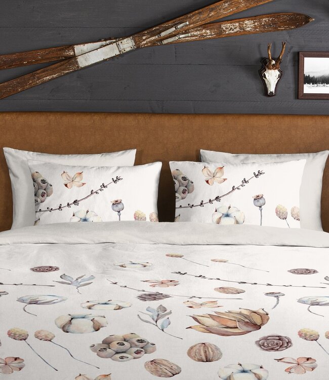 Goodmorning Dekbedovertrek Flanel Mirre Sand 200 x 200/220