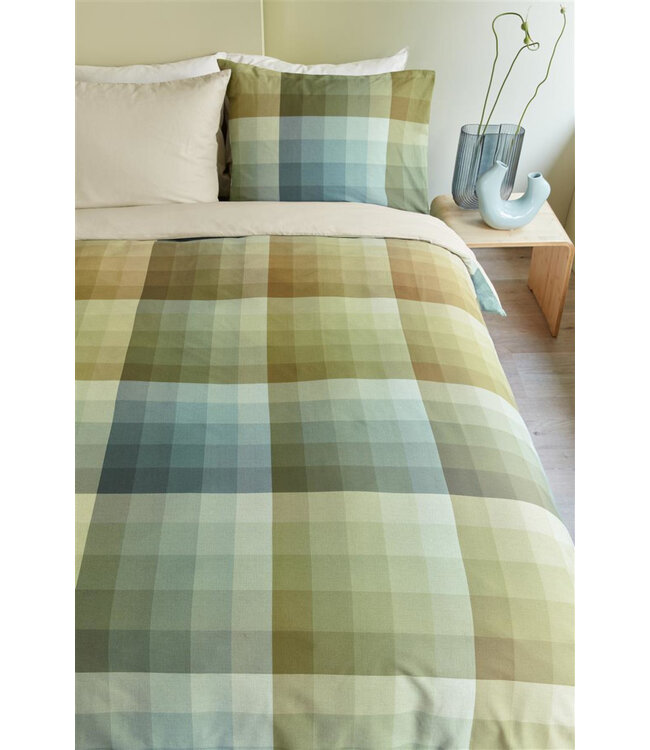 Beddinghouse Dekbedovertrek Dorian Grey Green 200 x 200/220