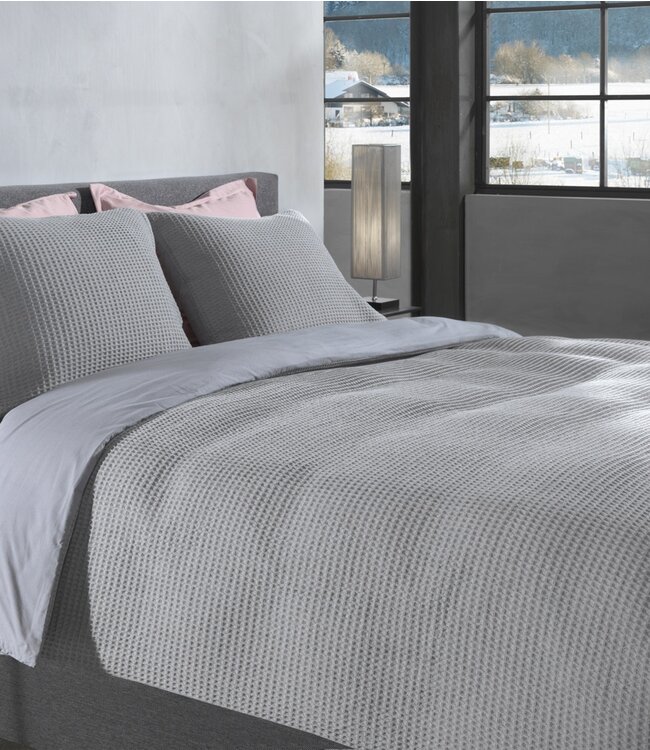 Heckett Lane Dekbedovertrek Vafala Melange Grey 240 x 200/220