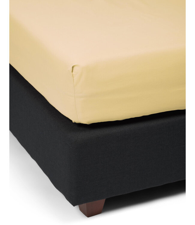 Essenza Hoeslaken Minte Yellow Straw Katoen Satijn