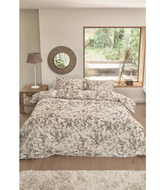 Rivièra Maison Dekbedovertrek Blushing Blooms Sand