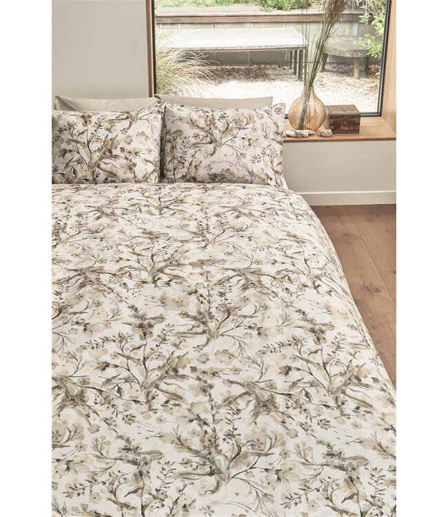 Rivièra Maison Dekbedovertrek Blushing Blooms Sand