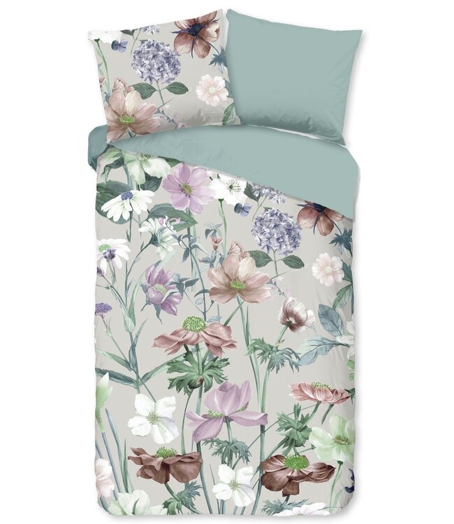 Beddengoed 220x240 Volwassen Franse Bulldog Groen Dekbedovertrek voor 2