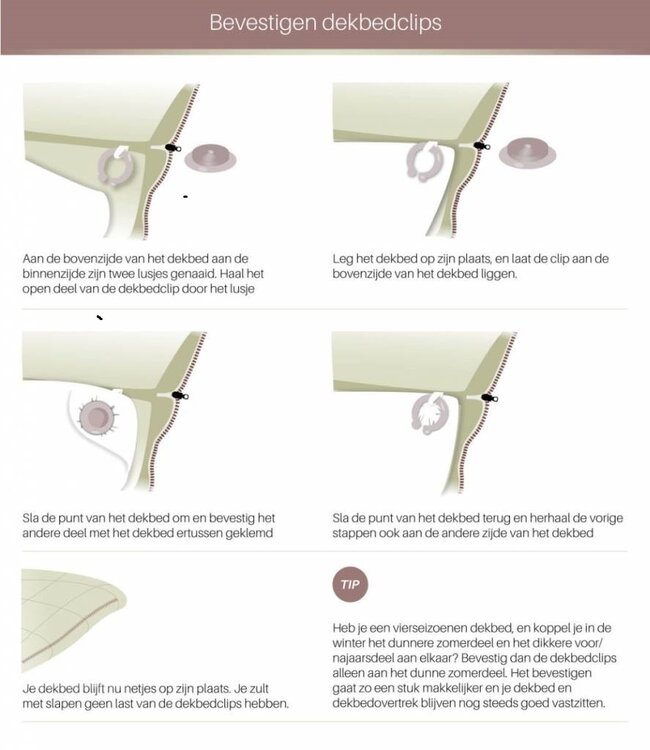 Ritzzly Dekbedovertrek met rits Celina Offwhite