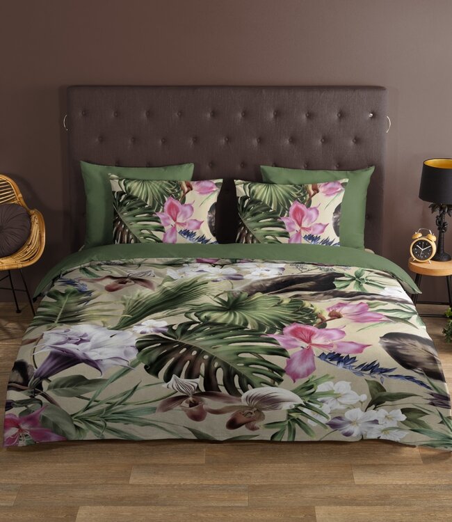 Ritzzly Dekbedovertrek met rits Irze Groen