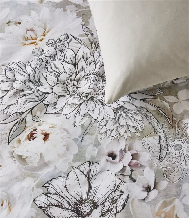 Rivièra Maison Dekbedovertrek Flourish Sand 200 x 200/220