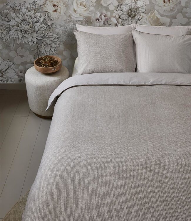 Rivièra Maison Dekbedovertrek Chevron Weave Sand