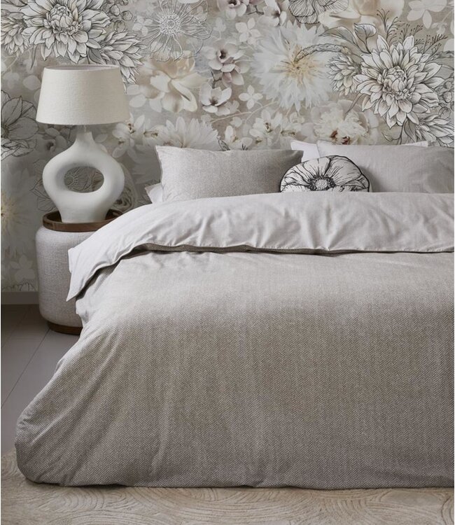 Rivièra Maison Dekbedovertrek Chevron Weave Sand