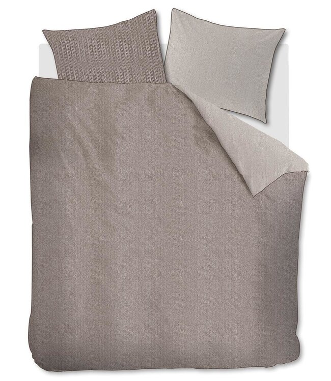 Rivièra Maison Dekbedovertrek Chevron Weave Brown 260 x 200/220