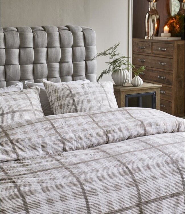 Rivièra Maison Dekbedovertrek Flanel Brody Zand