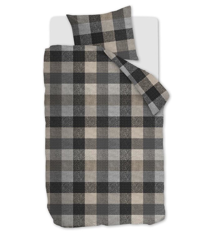 Beddinghouse Dekbedovertrek Flanel Beckett Grey