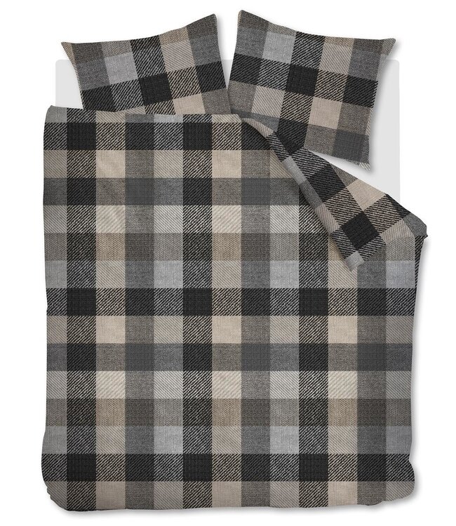 Beddinghouse Dekbedovertrek Flanel Beckett Grey