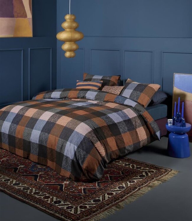 Beddinghouse Dekbedovertrek Flanel Beckett Blue 200 x 200/220